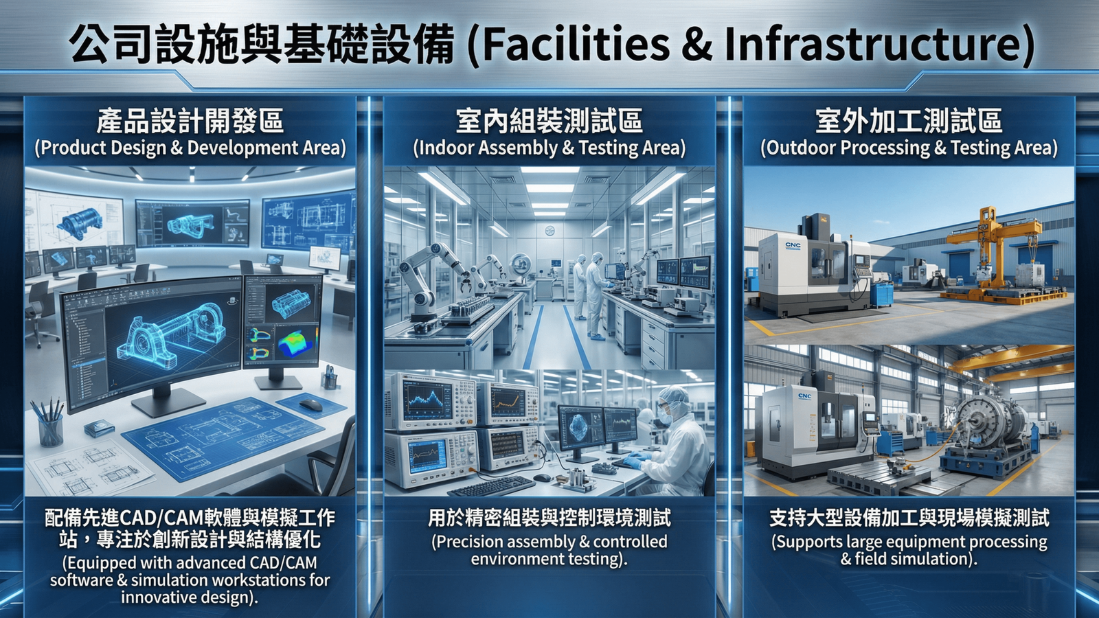 騰宇機電廠房與儀器設施